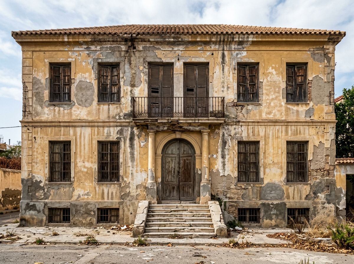 Fachada antes de la rehabilitación en Melilla